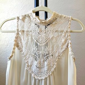 Vintage lace flowy top